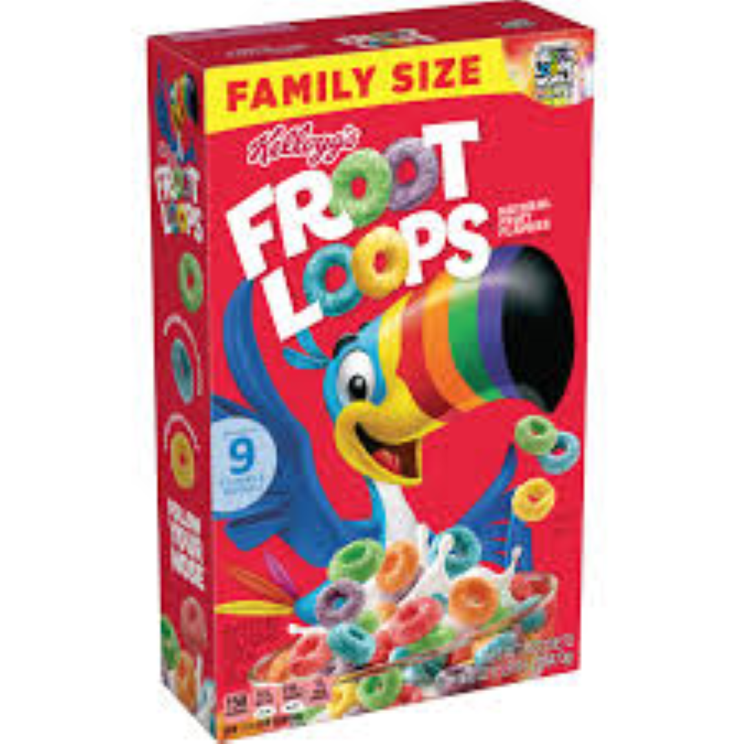 KELLOGGS FROOT LOOPS FAMILY SIZE 550G